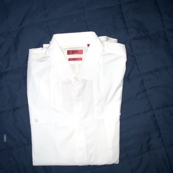 Boss red pure white sports shirt size 2XL - Picture 4 of 4